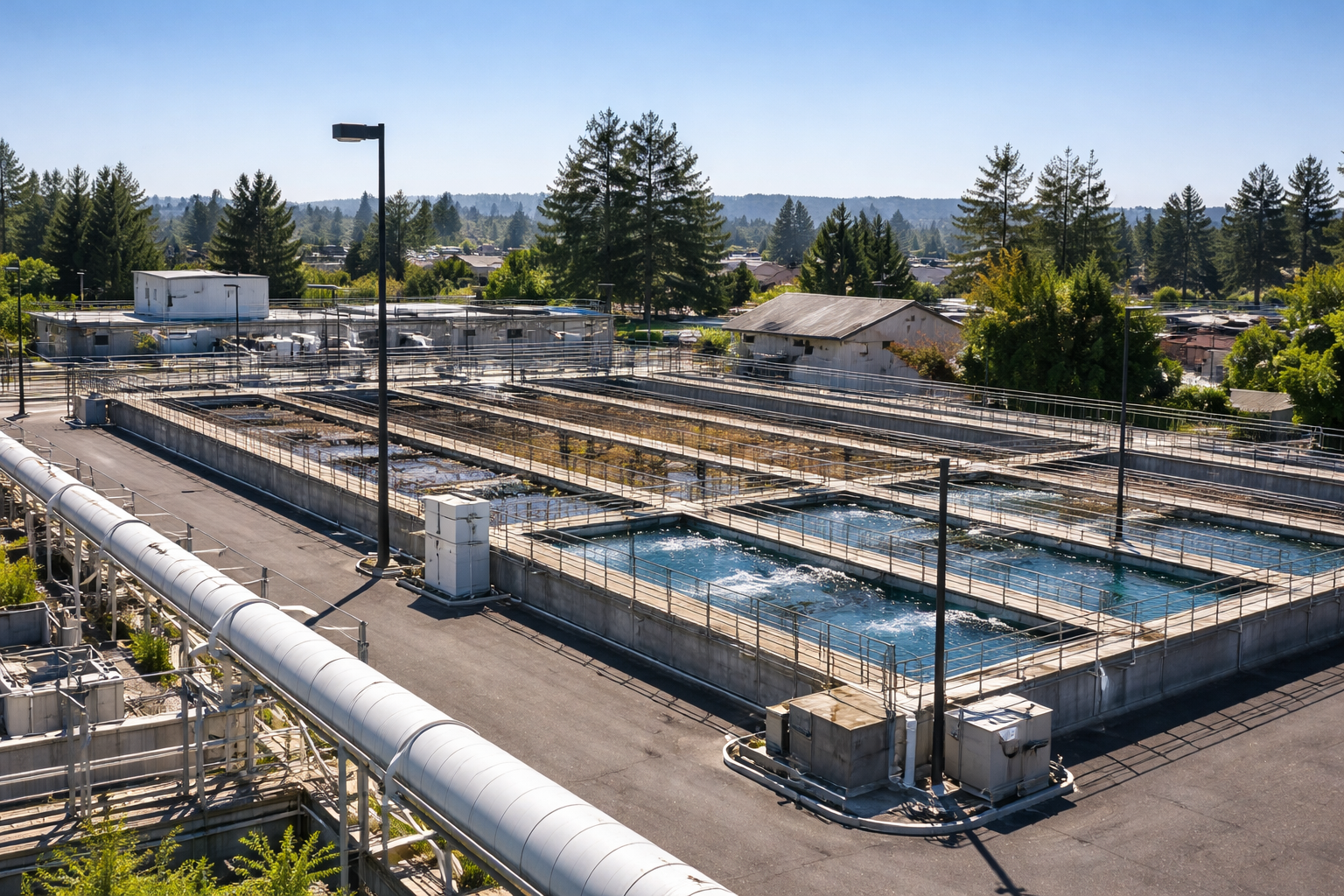 Steel and concrete tanks